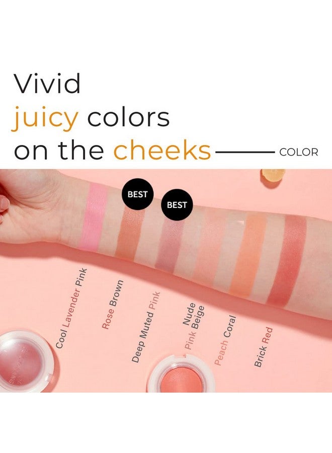 Juicypang Jelly Blusher (Pk01) Velvety Finish Easy Blending Blusher Delicate Look Kbeauty