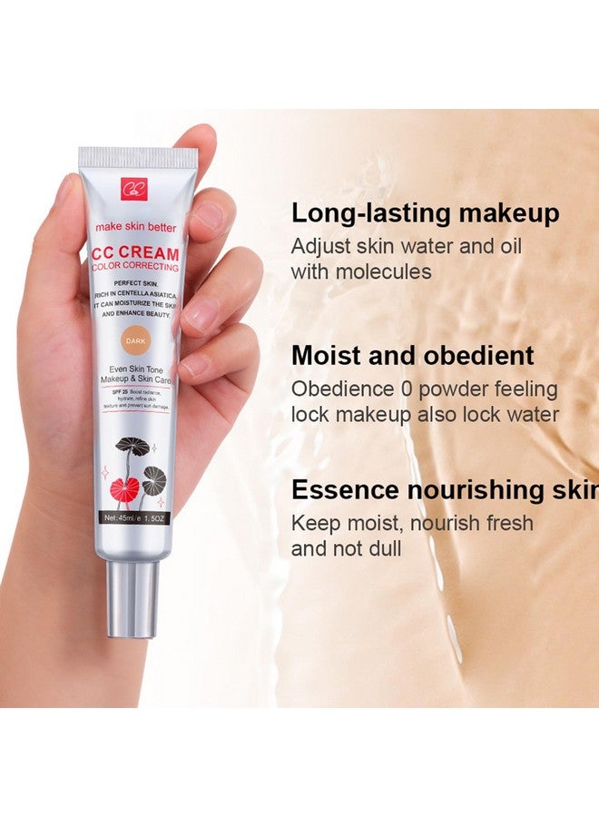 Color Correcting Cc Cream With Centella Asiatica Cc Cream With Spf 25 Cc Cream Foundation Full Coverage Invisible Pore Even Skin Tone Moisturizing Premakeup Primer Matte Cc Cream