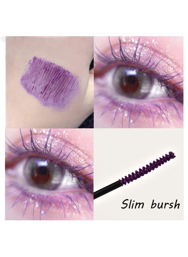 12 Color Mascara Colorful Fiber Mascara Charming Longlasting Mascara Thick & Long Eyelash Waterproof And Smudgeproof Eyes Makeup (Violet)
