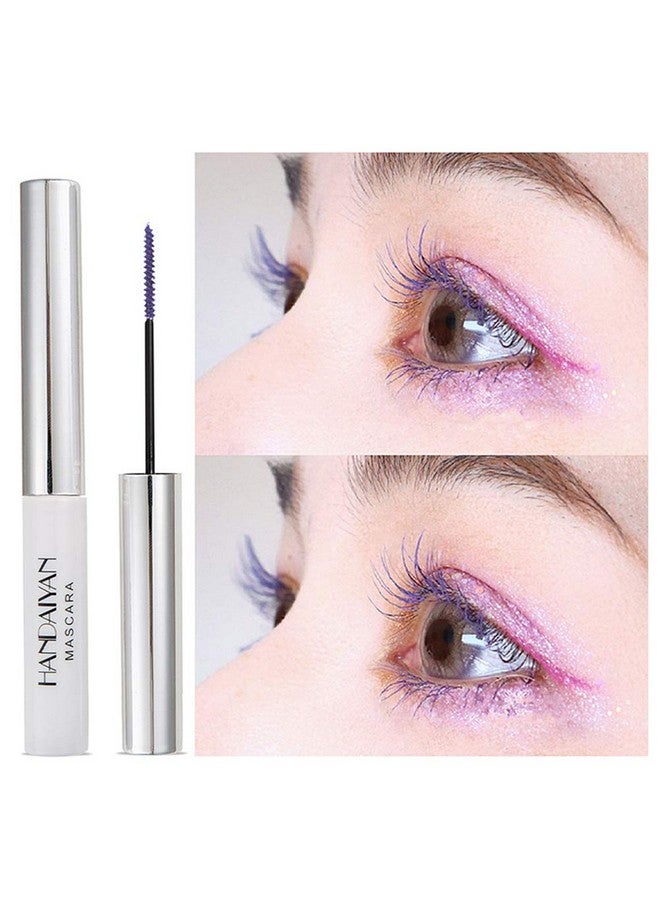 12 Color Mascara Colorful Fiber Mascara Charming Longlasting Mascara Thick & Long Eyelash Waterproof And Smudgeproof Eyes Makeup (Violet)