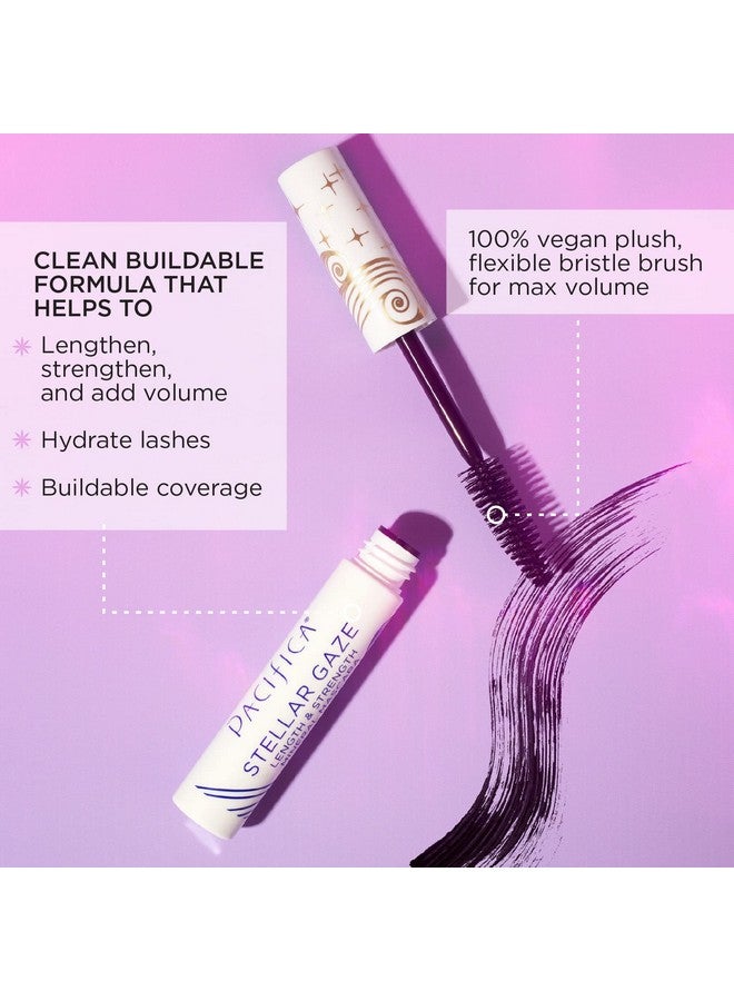 Beauty Stellar Gaze Length & Strength Brown Mascara For Volume And Length Vitamin B + Coconut Natural Lash Effect Silicone Sulfate + Paraben Free Vegan And Cruelty Free Pack Of 2