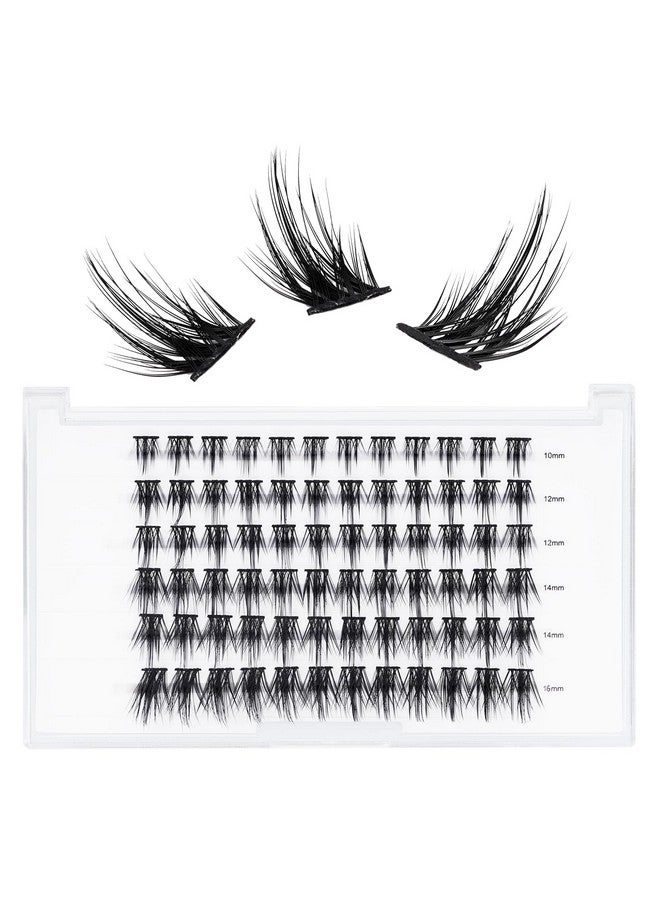 Diy Lash Extension Lash Clusters Wispy 10/12/14/16Mm Mix Length C Curl Cluster Eyelash Extension Natural Look Sparkle Wide Stem Individual Lashes