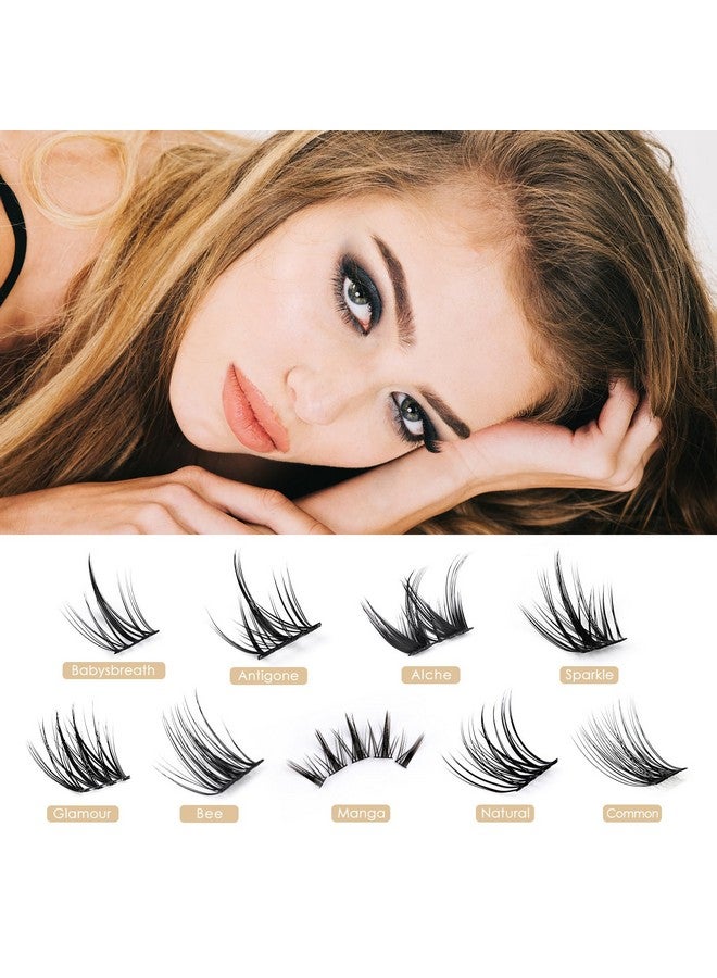 Diy Lash Extension Lash Clusters Wispy 10/12/14/16Mm Mix Length C Curl Cluster Eyelash Extension Natural Look Sparkle Wide Stem Individual Lashes