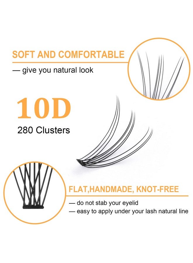 Lash Clusters 10D0.10C916Mix B&Q Lash Individual Lashes 280 Clusters False Eyelash 10D 20D Lash Clusters Extensions Individual Lashes Cluster Diy Eyelash Extensions At Home (10Dc0.10916Mix)