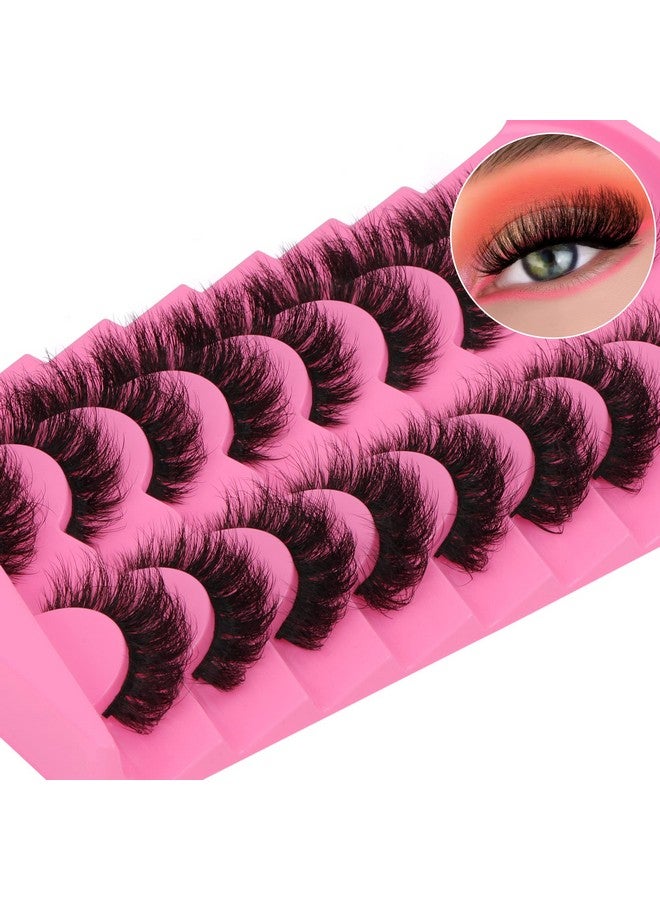 Mink Lashes Fluffy Wispy False Eyelashes 15Mm Natural Thick Volume Fluffy Curl Fake Eyelashes 9 Pairs By Yawamica Black