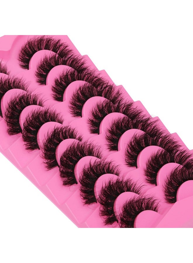 Mink Lashes Fluffy Wispy False Eyelashes 15Mm Natural Thick Volume Fluffy Curl Fake Eyelashes 9 Pairs By Yawamica Black