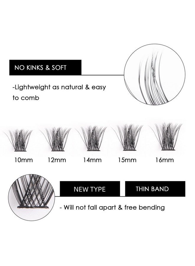 Cluster Lashes 72 Individual Lashes Clusters Eyelash Extensions False Eyelashes Diy Wispy Fluffy Lash Extension Kit Reusable False Eyelashes Natural Look Mix 1016Mm C D Curldm17