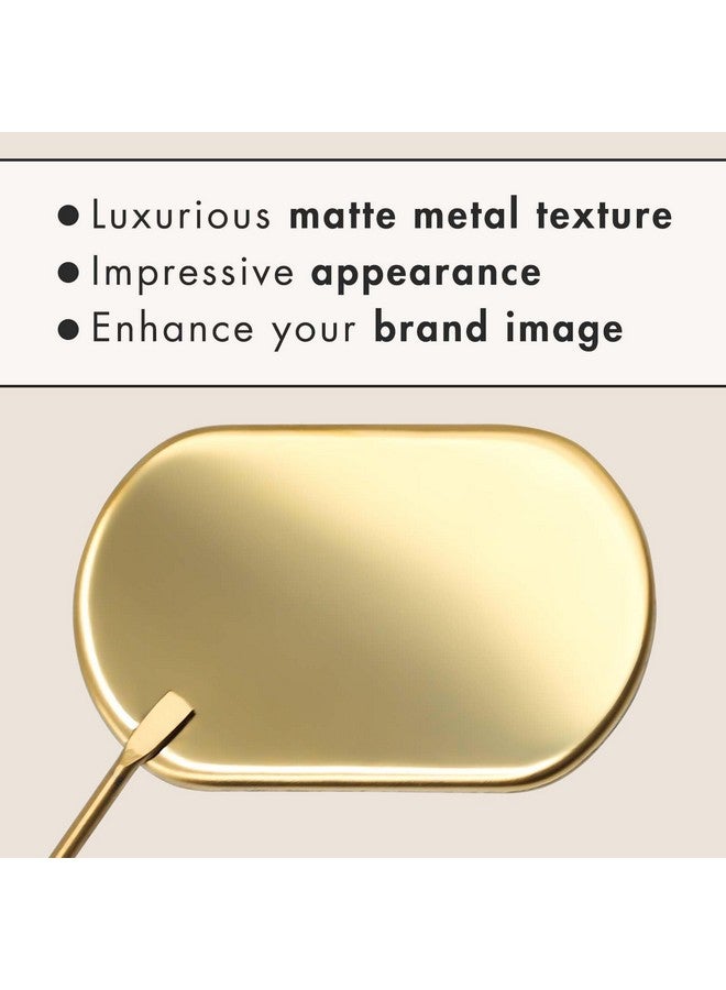 Lash Mirror Extra Large Makeup Mirror For Eyelash Extensions Detachable Stainless Steel Square Round Lash Extension Accessories(Golden)