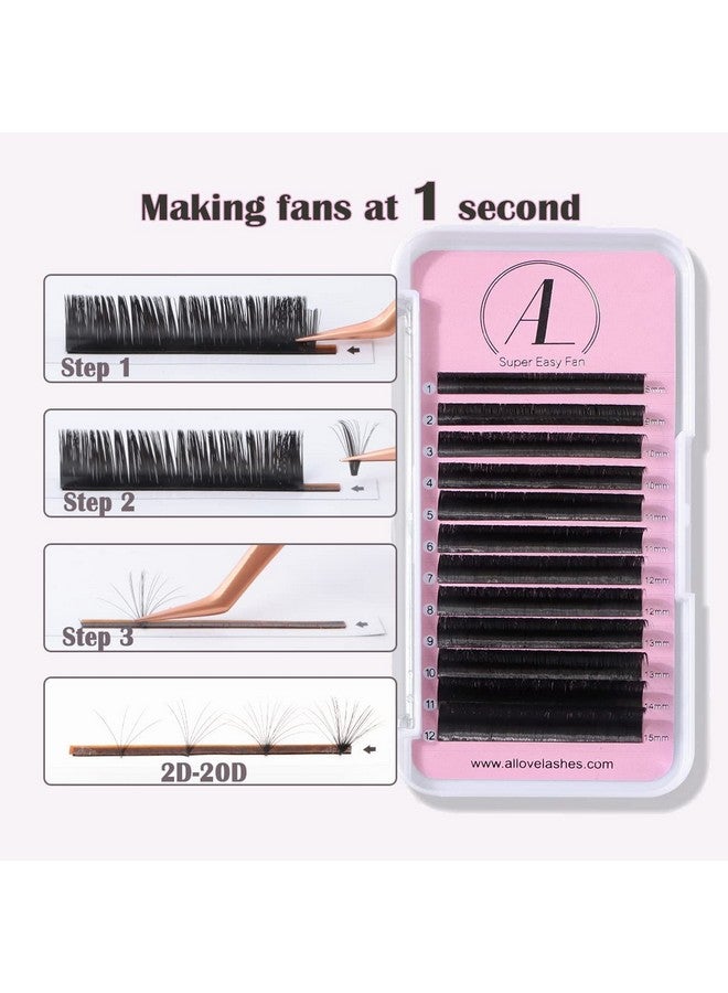 Eyelash Extension Cashmere Super Easy Fan Volume Lash Extensions 0.03Mm Dd Curl 815Mm Mixed Tray Rapid Blooming Volume Lashes Self Fanning Lash Extension Supplies