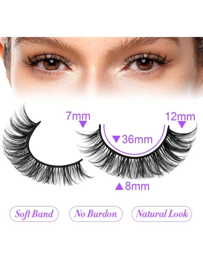 Russain Strip Lashes D Curl False Eyelashes Natural Look Wispy Cat Eye Lashes That Look Like Eyelash Extensions 3D Lashes Pack