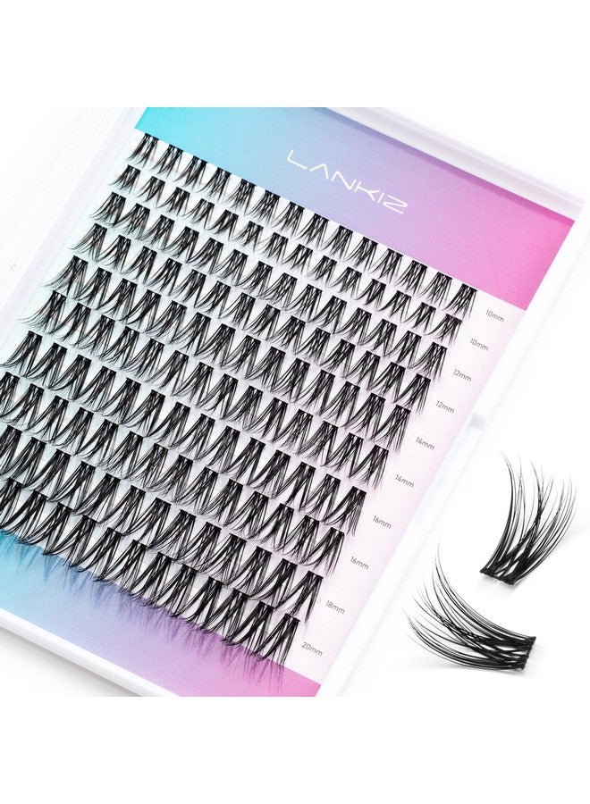 Diy Eyelash Extensionindividual Lash Extensions120 Cluster Soft And Lightweight 1020Mm Mix Resuale Wide Band Cluster Lashes For Home Use (Cross)