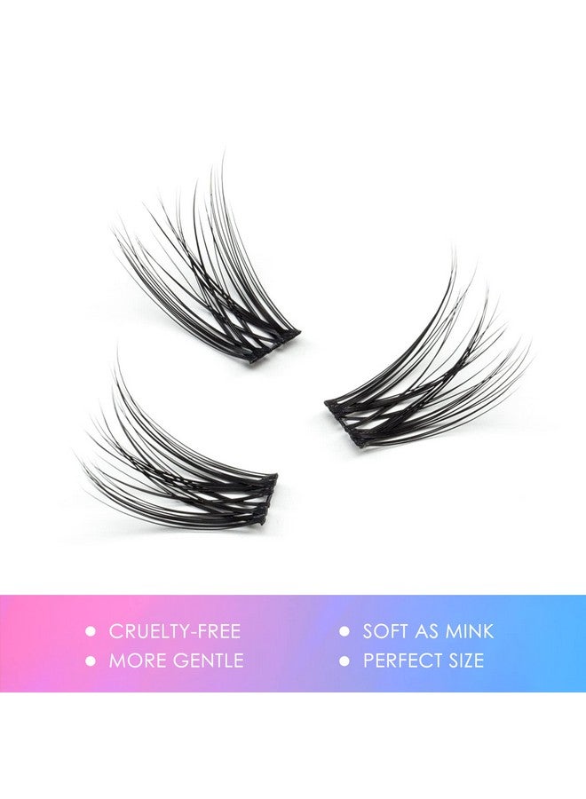 Diy Eyelash Extensionindividual Lash Extensions120 Cluster Soft And Lightweight 1020Mm Mix Resuale Wide Band Cluster Lashes For Home Use (Cross)