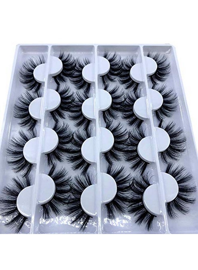 12 Pairs 3D Mink Lashes Natural False Eyelashes Dramatic Volume Fake Lashes Makeup Eyelash Extension Silk Eyelashes (C13)