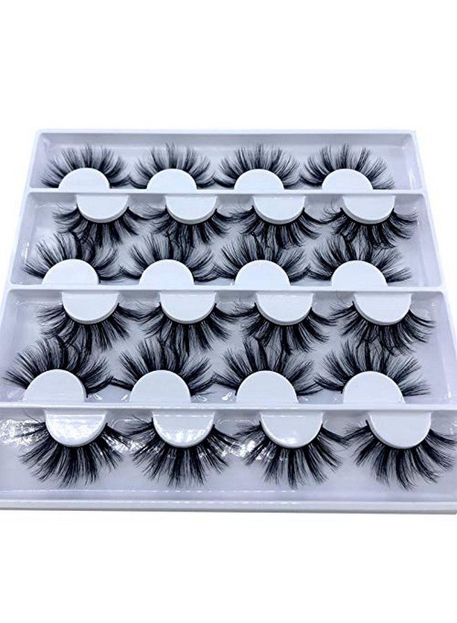 12 Pairs 3D Mink Lashes Natural False Eyelashes Dramatic Volume Fake Lashes Makeup Eyelash Extension Silk Eyelashes (C13)