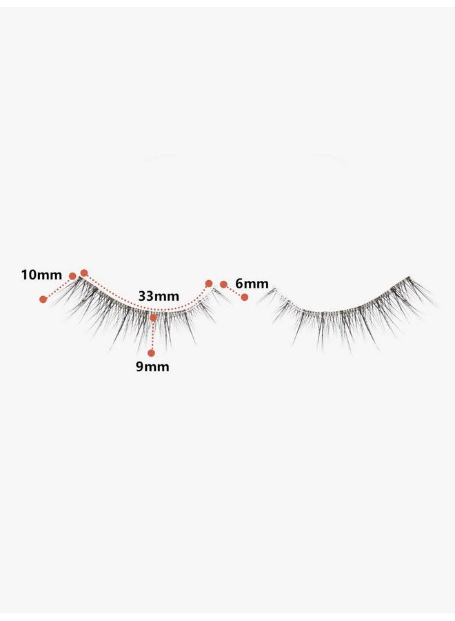 Natural Lashes Short False Eyelashes Wispy Lashes Clear Band Lashes Pack Light Volume Soft Fake Eye Lashes 7 Pairs Multipack