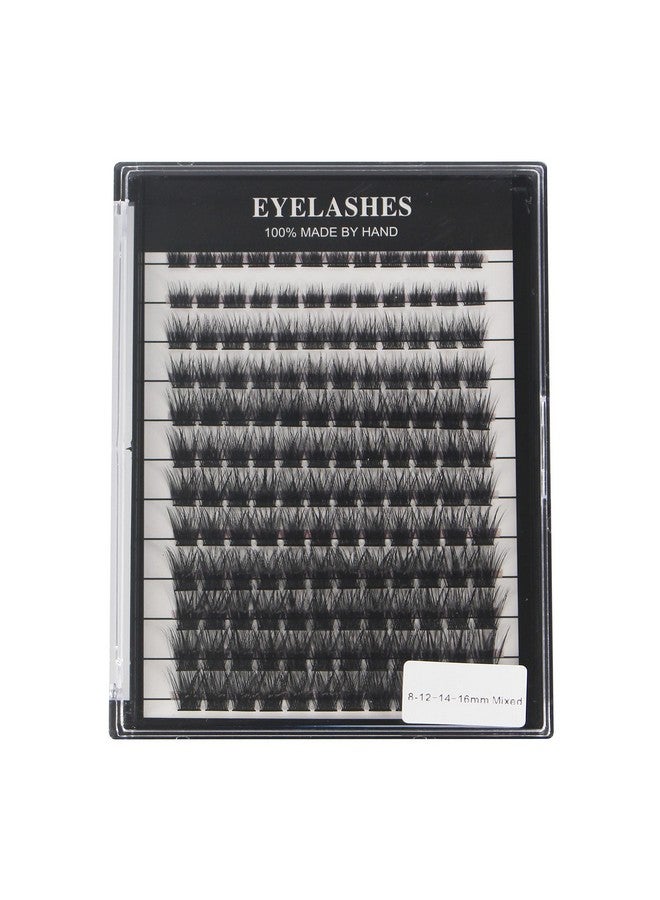 Mixed 8121416Mm Wide Stem Individual False Eyelashes Soft Lightweight Natural Long Volume Eyelashes Extensions Makeup Cluster Lashes (Mixed 8121416Mm)