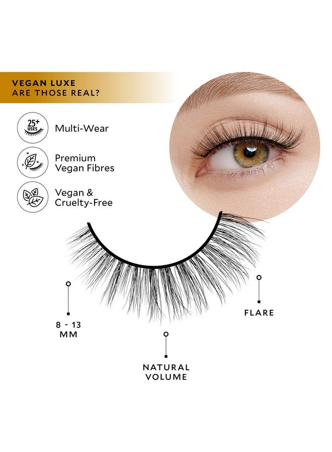 Velour Vegan Luxe Eyelashes Luxurious Natural False Lashes Lightweight Reusable Handmade Fake Lash Extensions Wear Up To 25 Times 100% Vegan Mink Soft And Comfortable All Eye Shapes