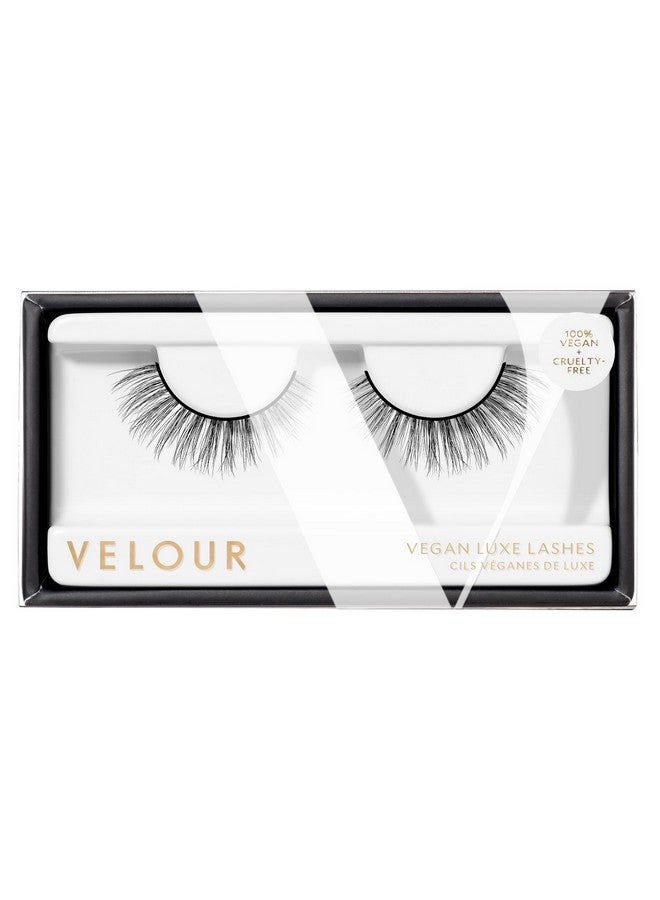 Velour Vegan Luxe Eyelashes Luxurious Natural False Lashes Lightweight Reusable Handmade Fake Lash Extensions Wear Up To 25 Times 100% Vegan Mink Soft And Comfortable All Eye Shapes