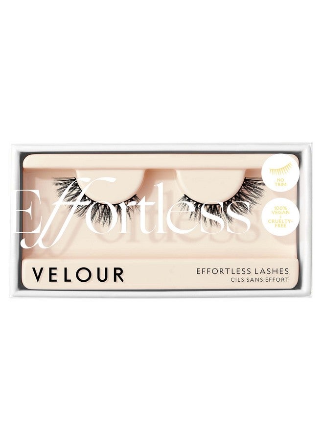 Velour Effortless Lashes Naturallooking False Eyelashes Fluffy & Lightweight Notrim Lashes Reusable Fake Lashes All Eye Shapes Vegan & Crueltyfree Lash Glue Not Included (No Drama)