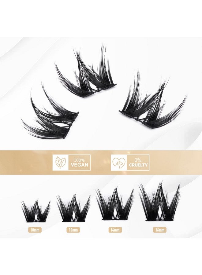 Individual Lashes C Curl Lash Clusters For Diy Lash Extension 1016Mm Mega Lashes That Look Like Extensions Wide Stem Cluster Lashes Volume Lash Extension At Home