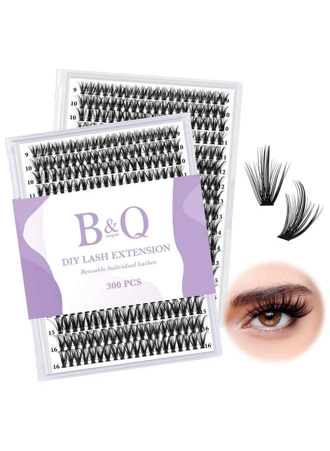 B&Q Manga Lash Clusters Diy Individual Lashes 50D0.07D916Mix 300 Pcs False Eyelash Cluster Manga Lashes Cluster 30D 40D 50D D Curl Lash Clusters Diy Lash Extensions At Home (50D0.07D916Mix)