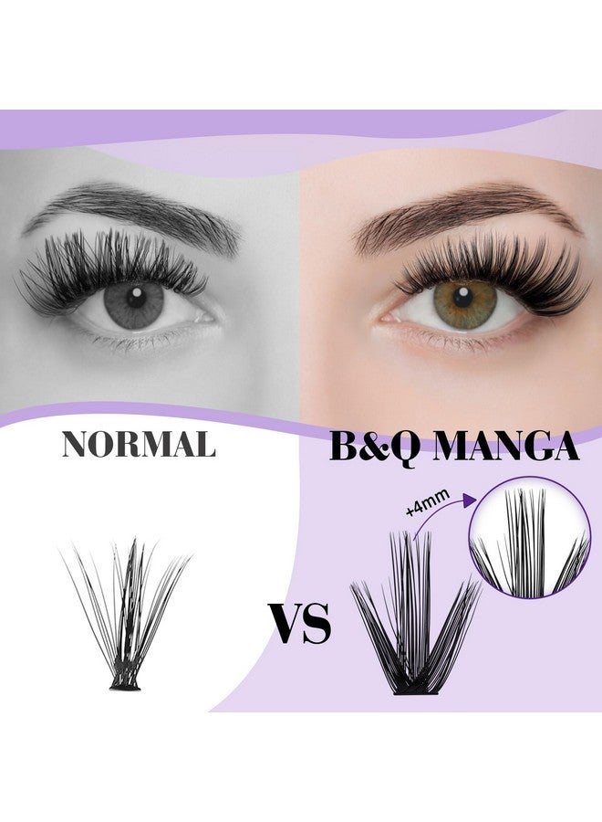 B&Q Manga Lash Clusters Diy Individual Lashes 50D0.07D916Mix 300 Pcs False Eyelash Cluster Manga Lashes Cluster 30D 40D 50D D Curl Lash Clusters Diy Lash Extensions At Home (50D0.07D916Mix)