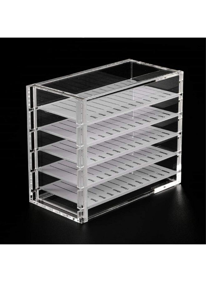 Acrylic 5 Layers Clear Eyelash Storage Box Makeup Display Container Eyelashes Holder Case Grafting Eyelash Transparent Box Extension Tool