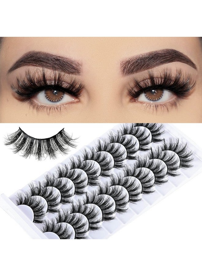 Fluffy Eyelashes 8D Faux Mink Lashes Natural Look Lash Short Fake False Eyelash 10 Pairs (Z041117Mm)