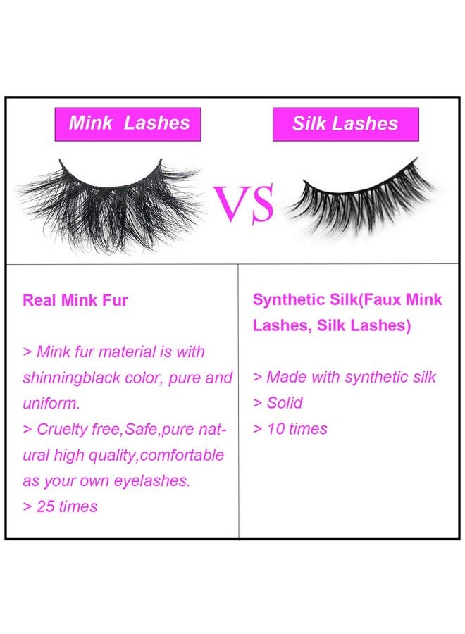 3 Pairs Lashes E013 25Mm Mink Lashes 3D Mink Lashes Thick Handmade Full Strip Lashes Cruelty Free Luxury Makeup Dramatic Lashes Pack3 (E013)