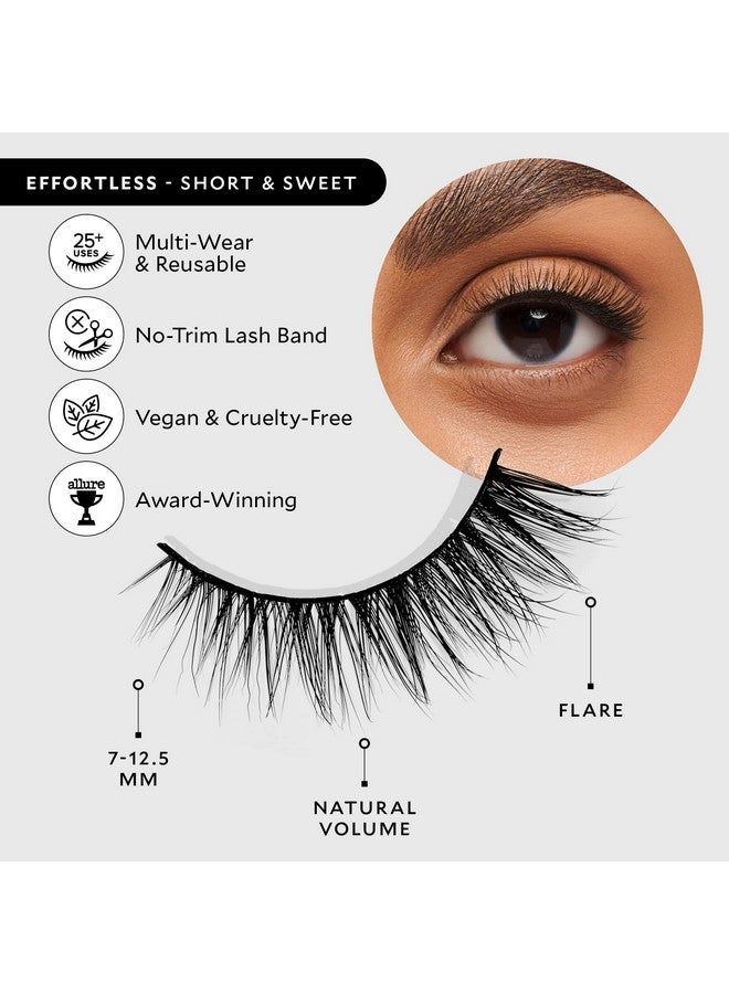 Velour Effortless Lashes Naturallooking False Eyelashes Fluffy & Lightweight Notrim Lashes Reusable Fake Lashes All Eye Shapes Vegan & Crueltyfree Lash Glue Not Included (Short & Sweet)