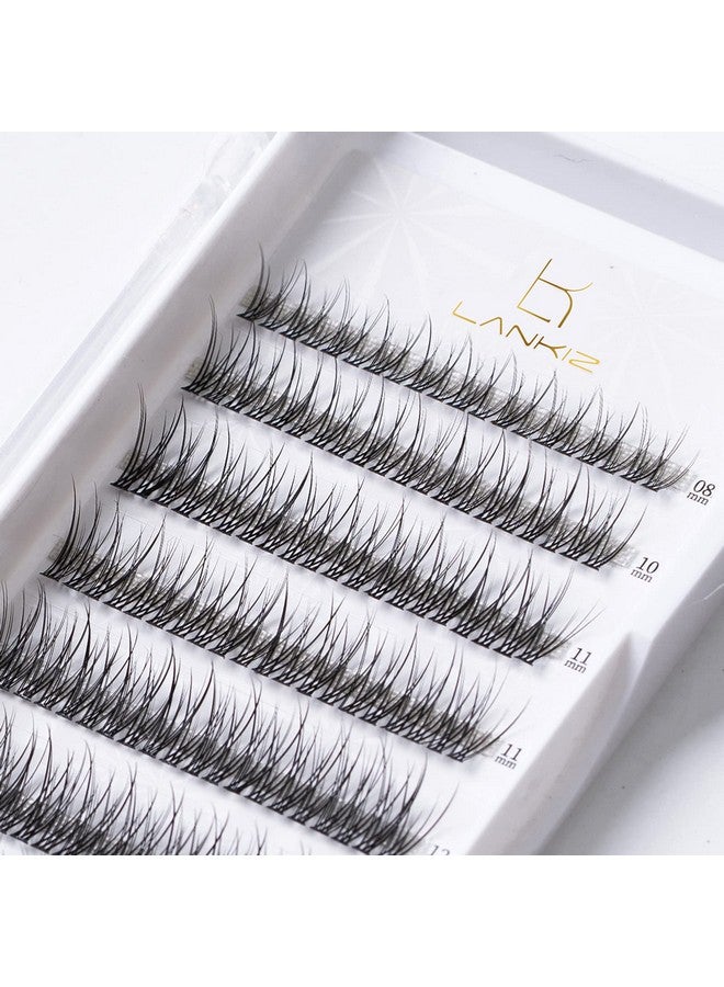 Individual Lashes Natural Cluster Lashes 12 Roots C Curl 0.1Mm Thickness 814Mm Mix Faux Mink Diy Individual Eyelashes 160 Pcs (Cluster27)