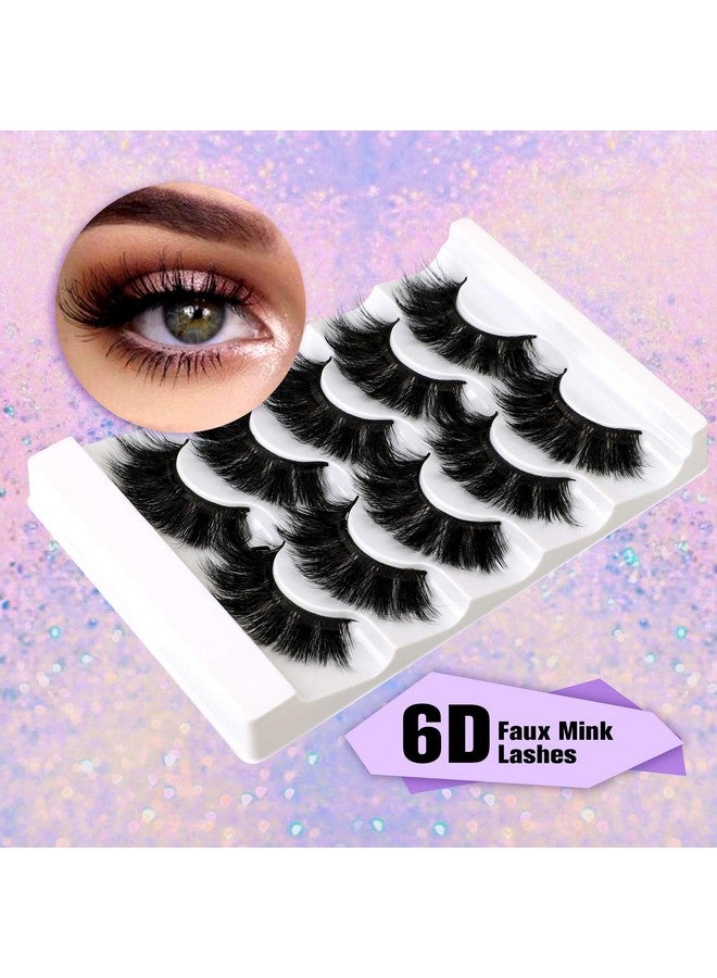 Faux Mink Eyelashes Thick Lashes Fluffy Dramatic False Eyelashes Luxury Volume Soft Handmade Reusable Lashes Pack