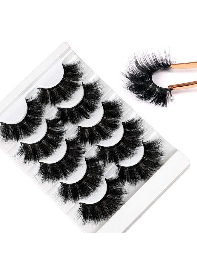 Faux Mink Eyelashes Thick Lashes Fluffy Dramatic False Eyelashes Luxury Volume Soft Handmade Reusable Lashes Pack