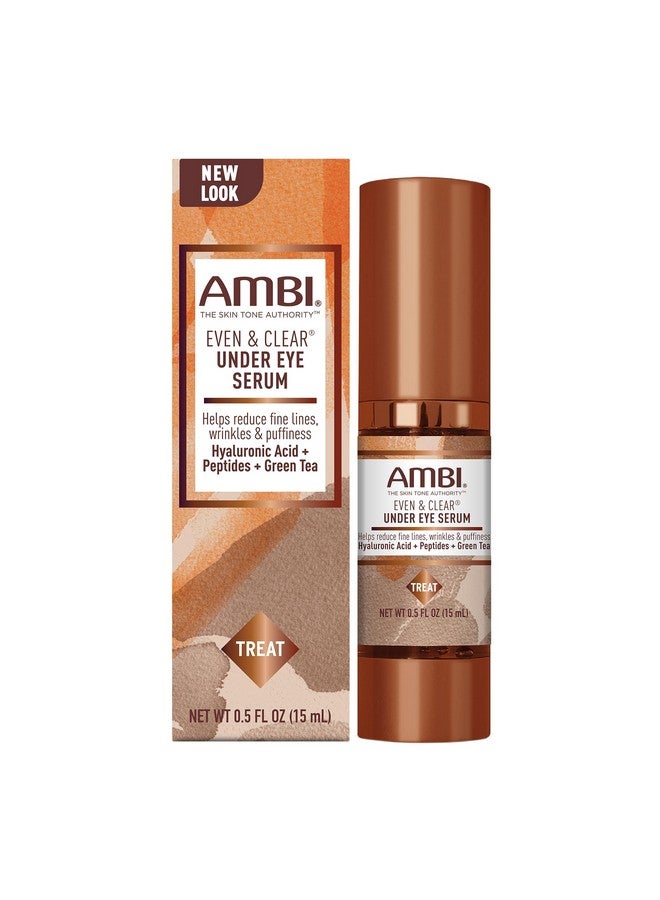 Even & Clear Under Eye Serum For All Skin Types Anti Aging Formula Features Peptides Hyaluronic Acid And Vitamin A To Help Reduce Fine Lines Wrinkles And Dark Circles 0.5 Ounce