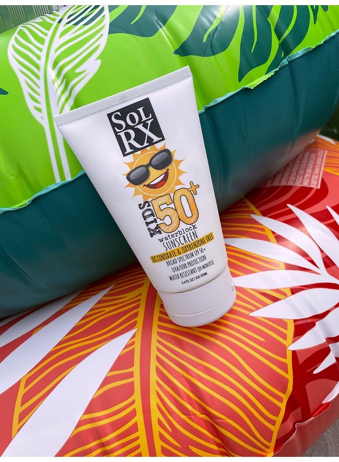 Kid'S Sport Sunscreen Spf 50+ Oxybenzone Free Sunscreen Reef Safe Sunscreen For Face And Body Won'T Run Into Eyes