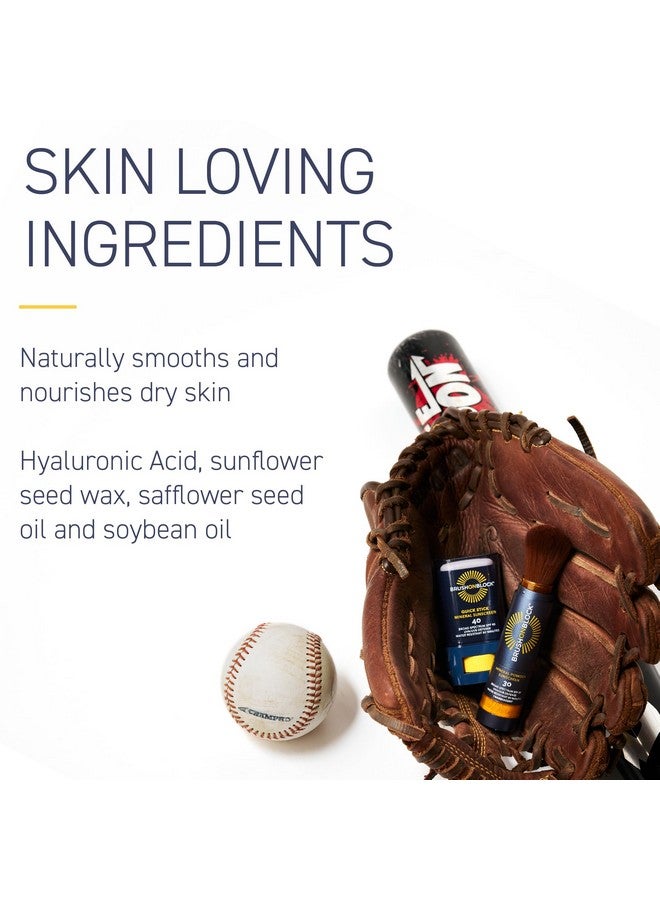 Quick Stick Spf 40 Mineral Sunscreen Stick Uva/Uvb Protection Water Resistant Hawaii Compliant Reef Friendly 0.63 Oz