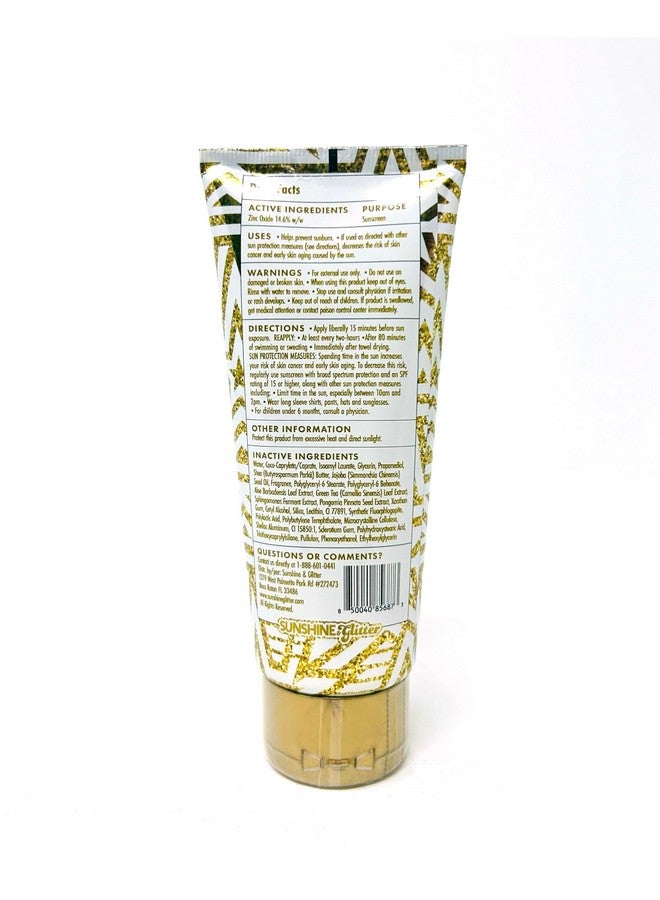 All The Sparkle Biodegradable Glitter & Mineral Shimmer Sunscreen Spf 30 100% Mineral Zinc Oxide Reef Friendly Water Resistant Tsa Approved Travel Ready 3.4 Oz