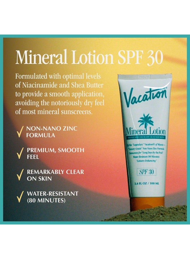 Mineral Lotion Sunscreen Spf 30 + Air Freshener Bundle Premium Zinc Sunscreen For Sensitive Skin Hydrating + Lightweight Mineral Based Sunscreen Dermatologist Tested 3.4 Fl. Oz.