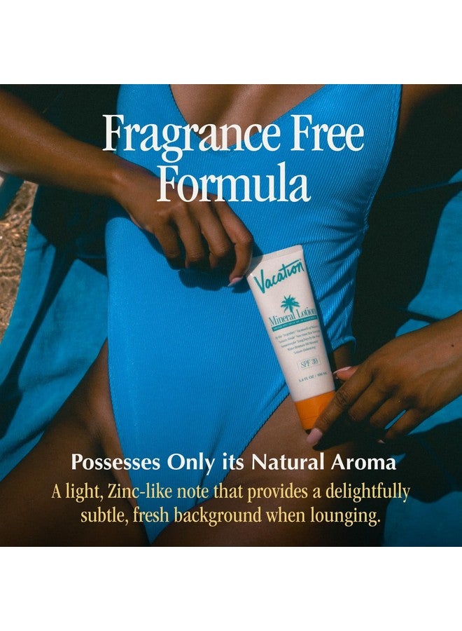 Mineral Lotion Sunscreen Spf 30 + Air Freshener Bundle Premium Zinc Sunscreen For Sensitive Skin Hydrating + Lightweight Mineral Based Sunscreen Dermatologist Tested 3.4 Fl. Oz.