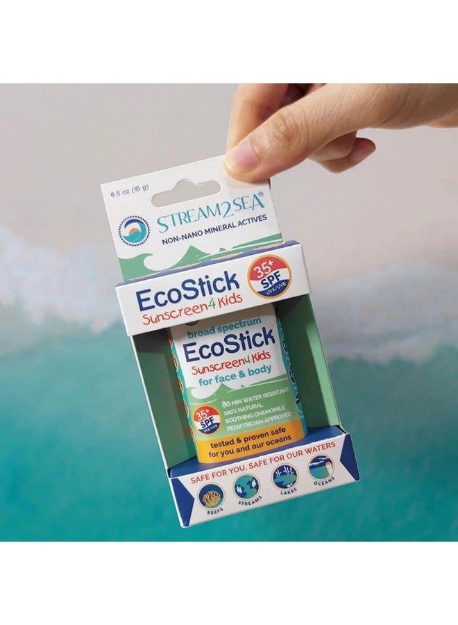 Ecostick Spf 35 Mineral Sunscreen Stick Sweat And Water Resistant Sunblock Usda Approved Biodegradable Paraben Free And Reef Safe Sunscreen Protection Against Uva Uvb (Ecostick Kids)