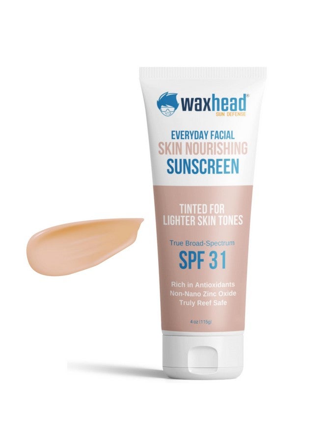 Waxhead Tinted Sunscreen For Face (Sheer Light Tint) Mineral Sunscreen Zinc Sunscreen Lotion Bb Cream With Spf Protector Solar Para La Cara (4Oz)