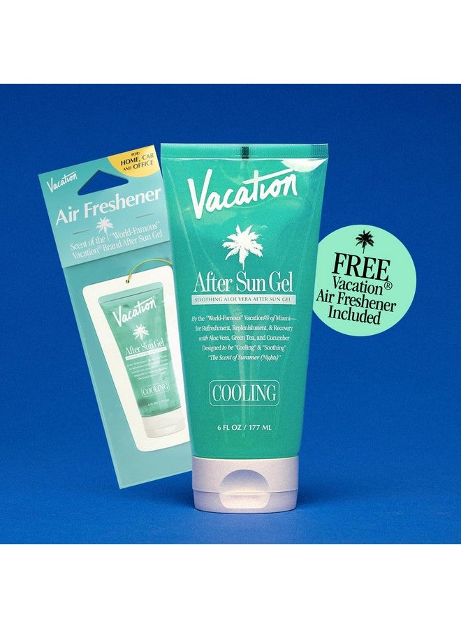 After Sun Gel + Airfreshener Bundle Soothing Aloe Vera Gel For Sunburn Relief Hydrating After Sun Care Nonsticky Cooling Aloe Gel Sunburn Relief Alcohol Free 6 Fl. Oz.