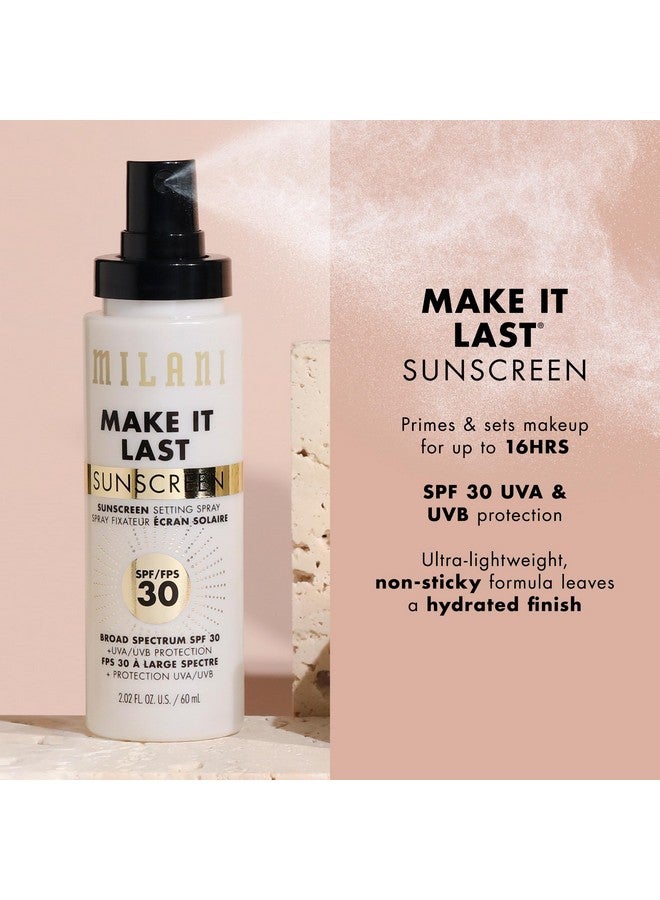 Make It Last Sunscreen Sunscreen Setting Spray With Spf 30 Makeup Primer And Setting Spray With Spf30 Sunscreen Long Lasting Makeup Finishing Spray 2 Pack