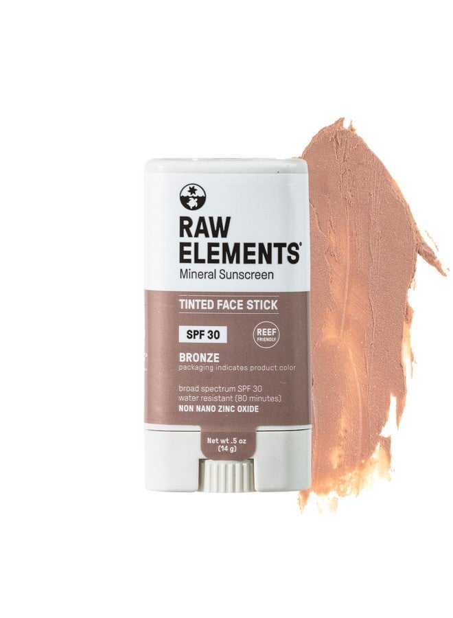 Raw Element Ultramoisturizing Face Tint Sunscreen Spf 30+ Non Toxic Mineral Face Cream Non Nano Zinc Oxide Reef Friendly Safe For All Ages 0.5 Oz Bronze Pack Of 1