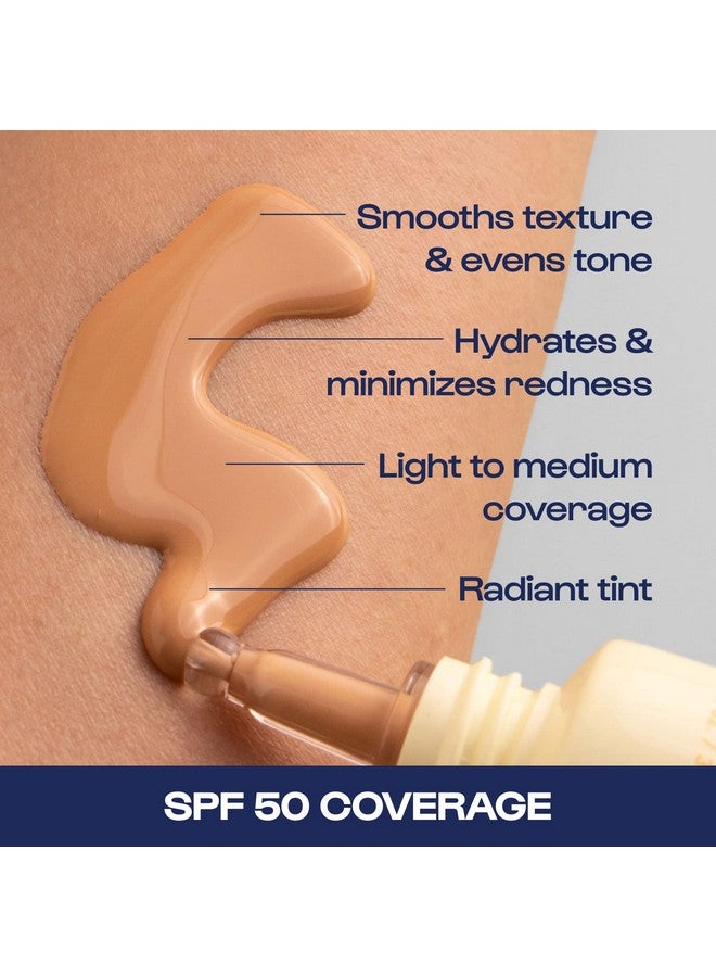 Sunsational Tinted Moisturizer Sunscreen For Face Broad Spectrum Spf 50 Tinted 100% Mineral Sunscreen With Niacinamide & Jojoba Protects Hydrates And Soothes Skin Vegan Crueltyfree Golden Hour