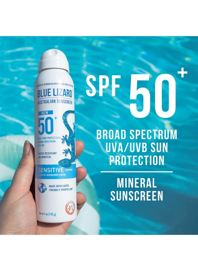 Blue Lizard Mineral Sunscreen Sensitive Spf 50+ Spray 5 Ounce