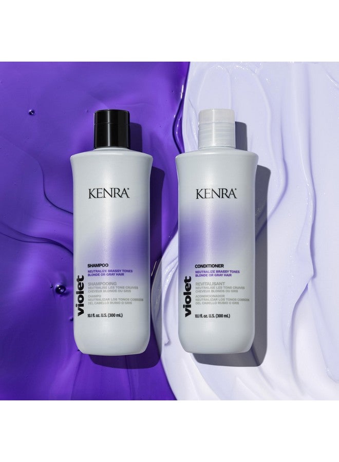 Violet Shampoo Eliminates Brassy Tones Purple Pigment + Deposit Neutralizes Yellow Moisturizes Processed Hair Enhances Vibrancy Of Blonde Or Gray Hair Color Safe 10.1 Fl. Oz.