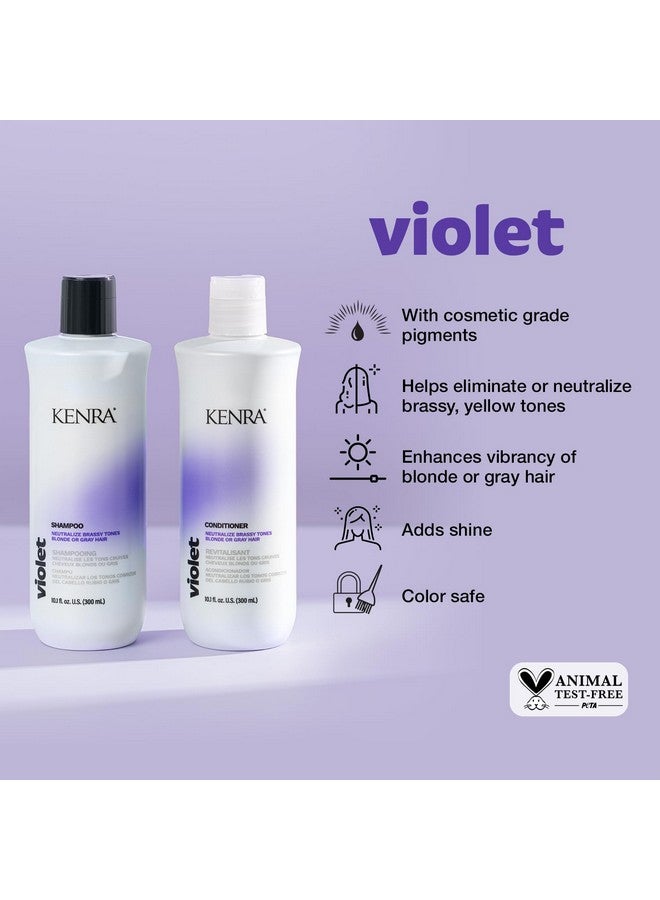 Violet Shampoo Eliminates Brassy Tones Purple Pigment + Deposit Neutralizes Yellow Moisturizes Processed Hair Enhances Vibrancy Of Blonde Or Gray Hair Color Safe 10.1 Fl. Oz.