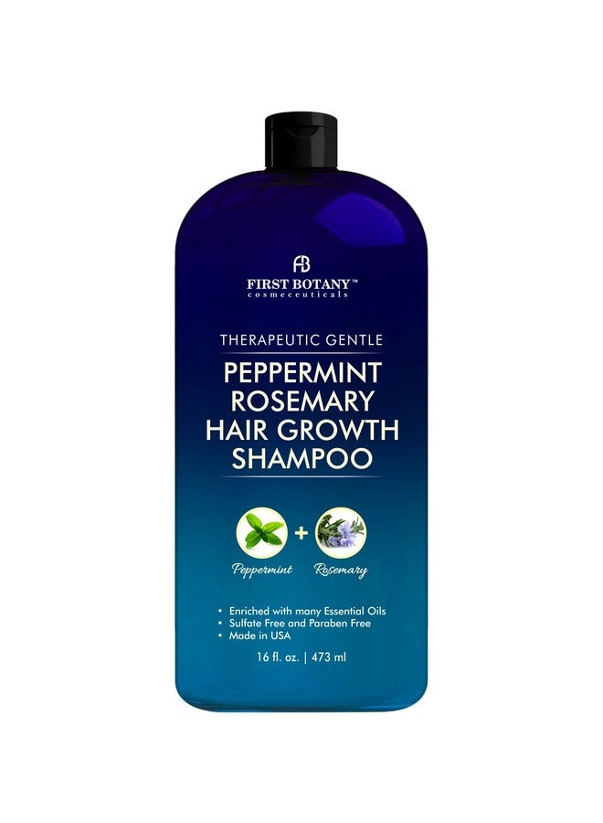 Peppermint Rosemary Hair Regrowth Shampoo Anti Hair Loss Product Daily Hydrating Detoxifying Volumizing Shampoo And Fights Dandruff For Men And Women 16 Fl Oz