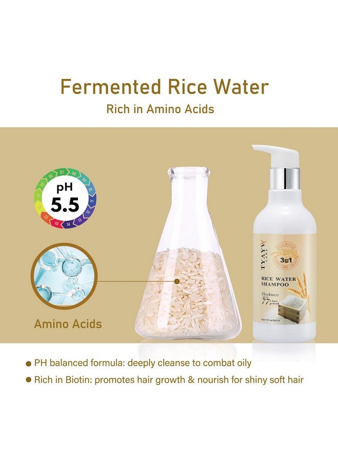 Rice Water Shampoo For Hair Growth Hair Growth Shampoo Hair Loss Shampoo For Women And Men Biotin Shampoo With Rosemary For Hair Loss And Thinning Hair Rice Shampoo For All Hair Types